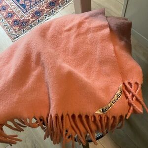 Acne Studios Pink Fringe Scarf